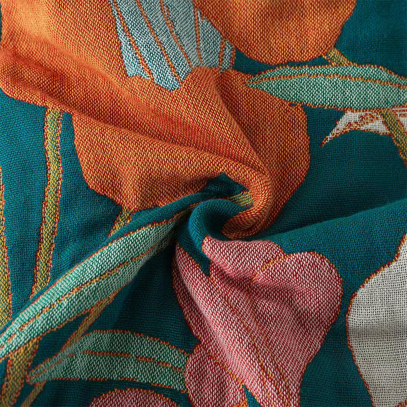 Close Up Quality Cotton Blanket Colorful Tropical Twilight Quilt