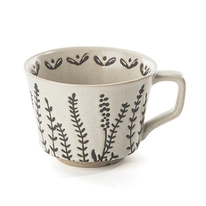 Lavender Field Organic Botanics Ceramic Tea Cup With Exposed Base