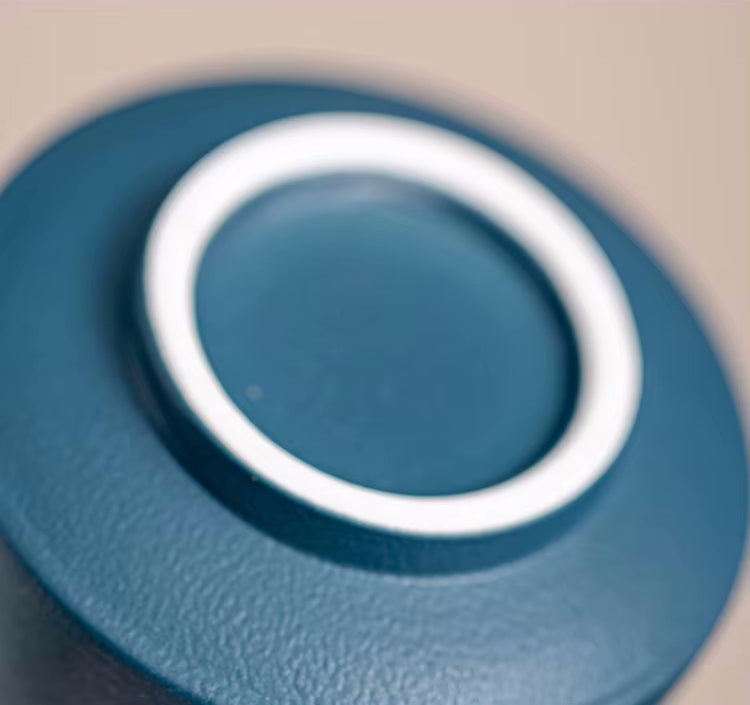 Oriental Traditional Earthy Ceramic Tea Cup Bottom Style Of Handleless Mug Closeup