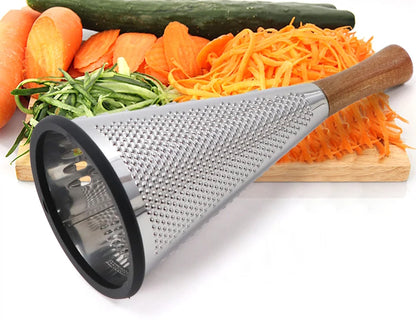 Luxury Chef Stainless Steel Cone Grater With Wood Handle